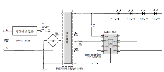 SM2315EB_可控硅LED驅(qū)動IC_調(diào)光芯片