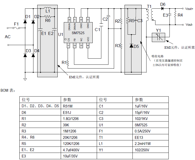 SM7525_led原邊恒流IC