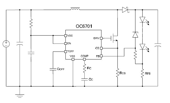 OC6701升壓型_LED恒流驅(qū)動芯片