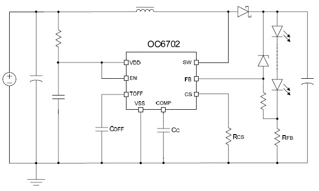 OC6702 LED升壓恒流驅(qū)動(dòng)器