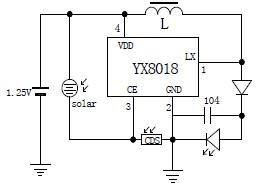 YX8018_LED太陽(yáng)能草坪燈控制器廠家